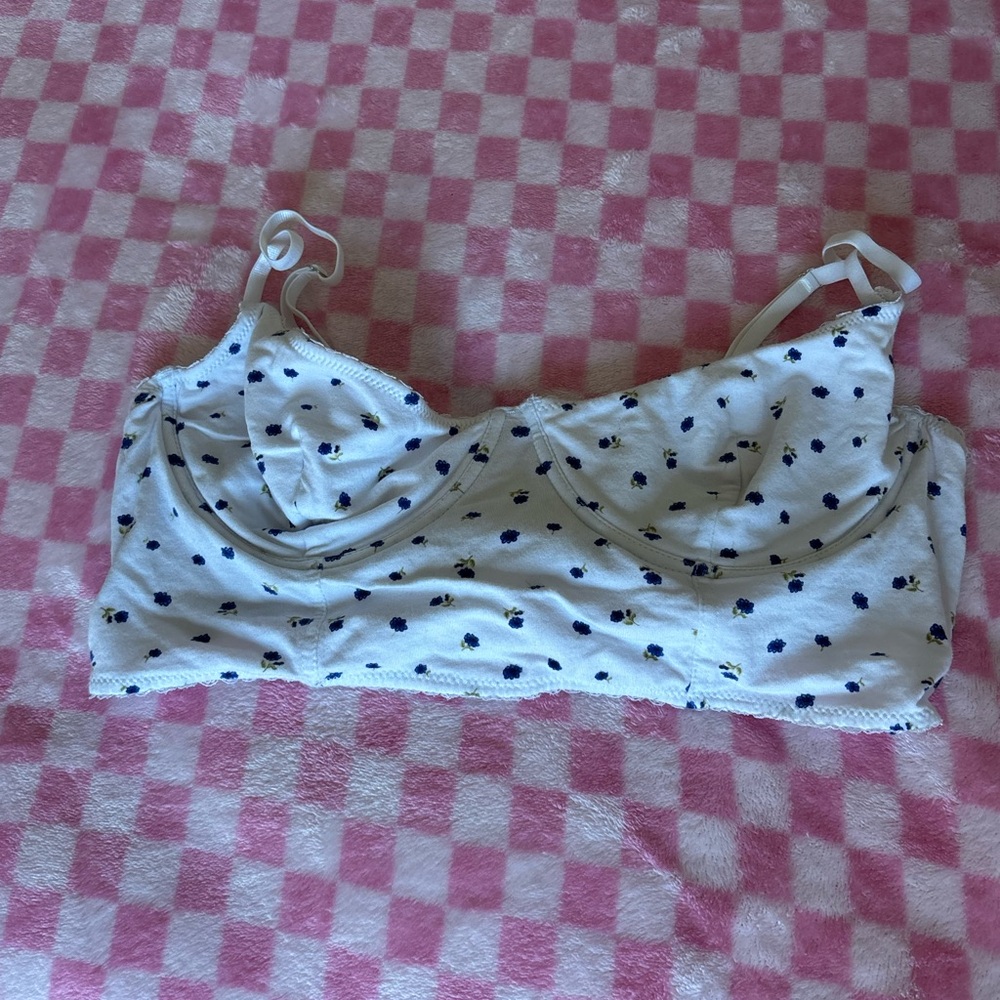 Forever 21 Cream and Black Polka Dot Top